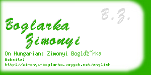 boglarka zimonyi business card